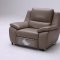 Brown Full Leather Modern 3Pc Sofa Set w/Electrical Recliners