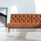 Oldschool Chesterfield Sofa Bed w/Dark Wood Legs