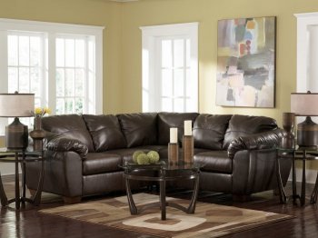 Cafe Leather Match Contemporary Sectional Sofa w/Blocked Legs [JTSS-98800]