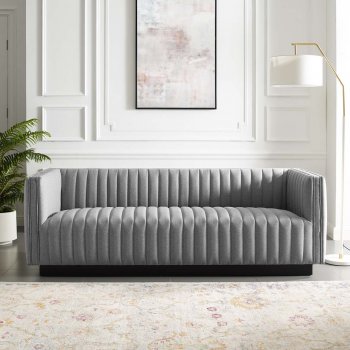 Conjure Sofa in Light Gray Fabric by Modway w/Options [MWS-3928 Conjure Light Gray]