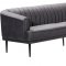 Rory Sofa 689 in Grey Velvet Fabric by Meridian w/Options