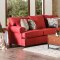 Rena Sofa SM1277 in Red Premium Fabric w/Options