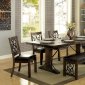 Paulina Dining Table CM3465T in Rustic Walnut w/Options