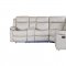 U6026 Motion Sectional Sofa in Light Gray Fabric by Global