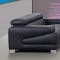 Melody Sofa & Loveseat in Black Leather w/Options by Whiteline