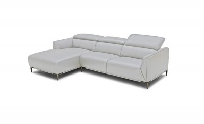 Sansa Sectional Sofa 5167B in Grey Half Leather by VIG