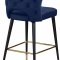 Kelly Counter Stool 791 Set of 2 Navy Velvet Fabric by Meridian