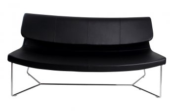 Hollywood Sofa in Black Leatherette by J&M w/Options [JMS-Hollywood Black]