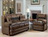 Tobacco Fabric Modern Sofa & Chair Set w/Options