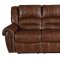 Center Hill Recliner Sofa 9668NSD in Saddle Brown by Homelegance