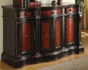 Antique Black Finish Stylish Contemporary Cabinet [CRC-526-950004]