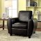 Hatton Sofa & Loveseat Set CM6321BK in Black Leatherette w/Opt