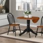 D400 Dining Set 3Pc in Cherry & Black