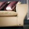 Beige Full Top Grain Leather Modern Elegant Sectional Sofa