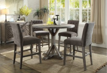 Carmelina Counter Height Dining 5Pc Set 71865 in Gray by Acme [AMDS-71865-Carmelina]