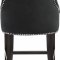 Oxford Counter Stool 722 Set of 2 Black Velvet Fabric - Meridian