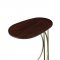 Cirus Accent Table AC00595 in Walnut & Antique Brass by Acme