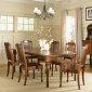 Chestnut Finish Formal Dining Room Rectangular Table w/Options