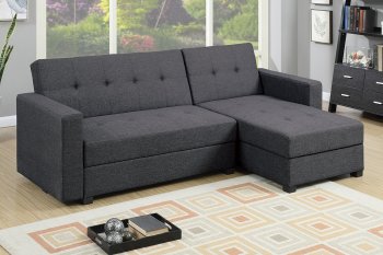 F7896 Adjustable Sectional Sofa in Grey Fabric by Boss [PXSS-F7896]