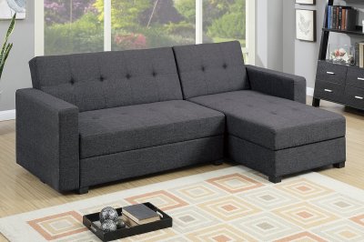 F7896 Adjustable Sectional Sofa in Grey Fabric by Boss