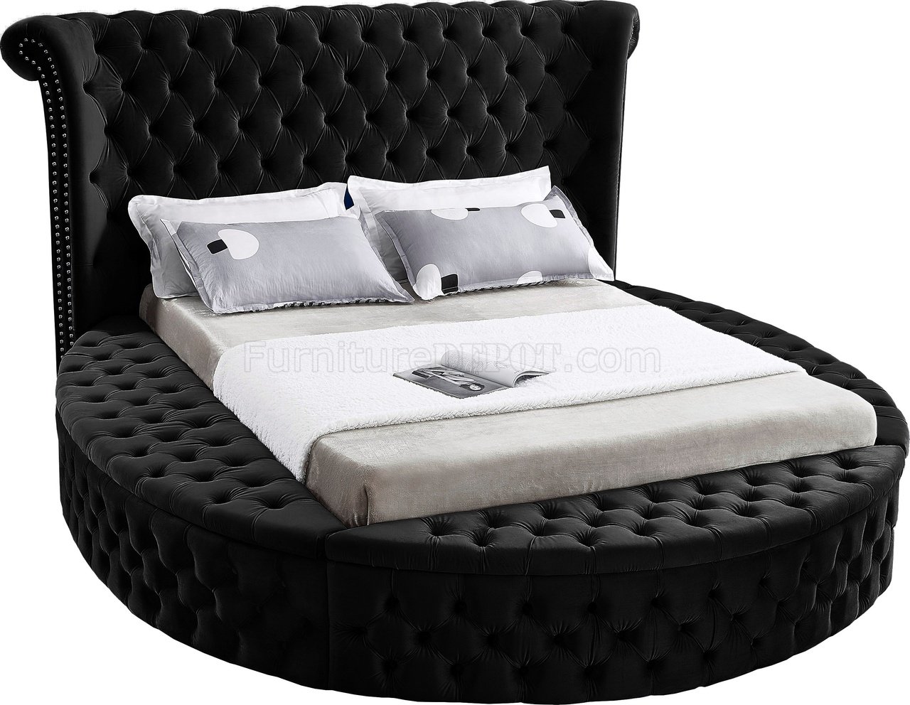 Luxus Velvet Bed In Black By Meridian Woptions 