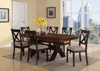 Kaci Dining Set 7Pc in Cherry [ADDS-Kaci]