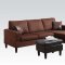 15900 Robyn Sectional Sofa & Ottoman Chocolate Microfiber Acme