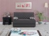 San Diego Loveseat Convertible in Grey Fabric by Empire