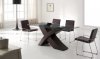 Wenge Finish Base & Glass Top Modern Dining Table w/Options