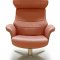 Karma Lounge Chair in Pumpkin Leather by J&M w/Options