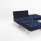 Oldschool Sofa Bed in Dark Blue w/Brass Legs by Innovation