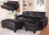 51215 Lyssa Sectional Sofa & Ottoman Bonded Leather Match Acme