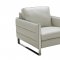 Constantin Sofa in Light Grey Leather by J&M w/Options