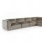 Hawthorn Sectional Sofa w/ Ottoman 2388 in Grey Fabric by VIG