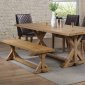 Douglas Dining Table 107221 in White Oak by Coaster w/Options