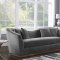 Arabella Sofa 617 in Grey Velvet Fabric by Meridian w/Options