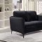 Poppy Sofa 690 in Black Velvet Fabric by Meridian w/Options