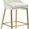 Karina Counter Stool 789 Set of 2 Cream Velvet Fabric - Meridian