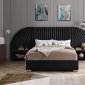 Cleo Bed in Black Velvet by Meridian w/Options