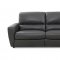 Sloan Power Motion Sectional Sofa Dark Gray Leather by Beverly