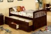 CM7035CH Bella II Youth Bed in Dark Walnut w/Trundle & Drawers