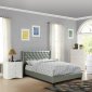 F9373 Bedroom Set by Boss w/Silver Faux Leather Upholstered Bed