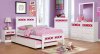 Cammi CM7853PK 4Pc Youth Bedroom Set in White & Pink w/Options