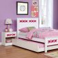 Cammi CM7853PK 4Pc Youth Bedroom Set in White & Pink w/Options