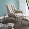 Zusa Accent Chair & Ottoman AC02381 Khaki Leather by Acme