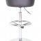 Black or White Leatherette Set of 2 Bar Stools with Steel Base