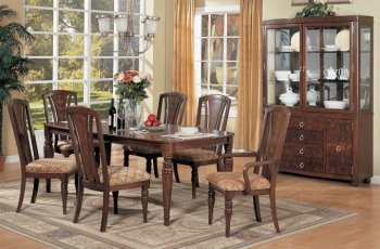 Dark Walnut Finish Classic Formal Dining Room w/Optional Items [PXDS-F2218]