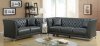 Luciana Sofa CM6192 in Dark Gray Leatherette w/Options