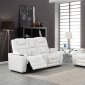 U8311 Power Motion Sofa in White Leather Gel by Global w/Options