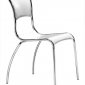 Set of 4 Black or White Modern Dining Chairs with Steel Frame